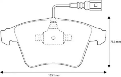 Дисковой тормозной механизм JURID для VW MULTIVAN V (7HM, 7HN, 7HF, 7EF, 7EM, 7EN) 1.9 TDI