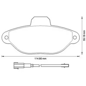 Тормозные колодки JURID для FORD KA (RU8) 1.2