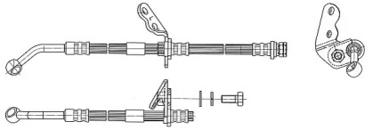 тормозные шланги JURID для HONDA CIVIC VI седан (EJ, EK) 1.6 i Vtec
