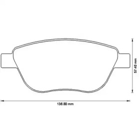Тормозные колодки JURID для PEUGEOT 207 CC (WD_) 1.6 16V Turbo