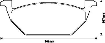Тормозные колодки JURID для VW POLO (6R, 6C) 1.4 BiFuel