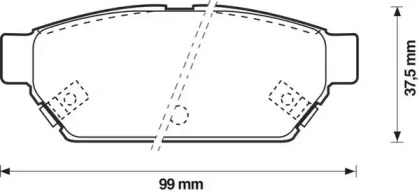 Тормозные колодки JURID для MITSUBISHI LANCER V (CB_A, CD_A, CE_A) 1.3 (CB1A)