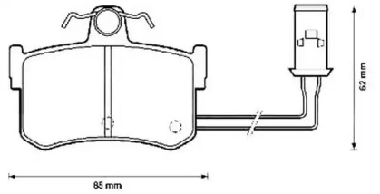 Дисковой тормозной механизм JURID для HONDA LEGEND I (HS, KA) 2.5 i (HS)