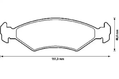 Дисковой тормозной механизм JURID для KIA SHUMA (FB) 1.8 i 16V