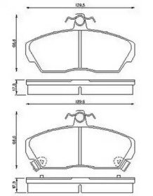 Тормозные колодки JURID для HONDA CIVIC VII купе (EM2) 1.6 i