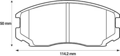 Тормозные колодки JURID для MITSUBISHI LANCER V (CB_A, CD_A, CE_A) 1.3 (CB1A)