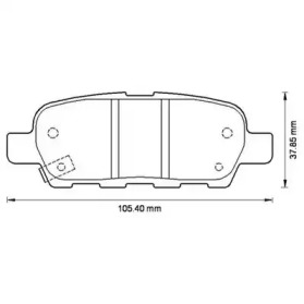 Дисковой тормозной механизм JURID для NISSAN LEAF (ZE0) Electric