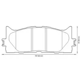 Тормозные колодки JURID для TOYOTA CAMRY седан (_V4_) 2.4 (ACV40)