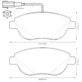 Тормозные колодки JURID для FIAT DOBLO вэн (263_) 1.4