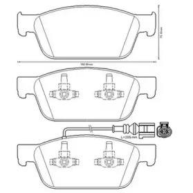 Дисковой тормозной механизм JURID для VW TRANSPORTER VI c бортовой платформой/ходовая часть (SFD, SFE 2.0 TDI