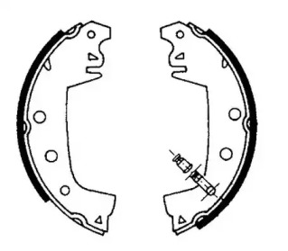 Барабанный тормозной механизм JURID для PEUGEOT 204 Break 1.3 D