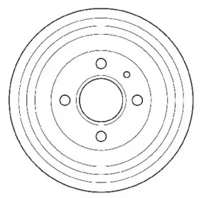 Тормозной барабан JURID для FORD SIERRA Хэтчбек (GBC, GBG) 2.0 i DOHC