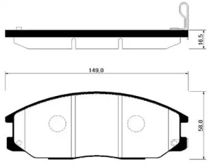 Дисковой тормозной механизм HSB для DAEWOO REXTON (GAB_) 2.9 TD