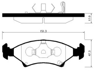 Дисковой тормозной механизм HSB для KIA SHUMA (FB) 1.8 i 16V