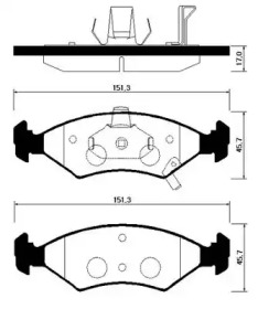 Дисковой тормозной механизм HSB для KIA SHUMA (FB) 1.8 i 16V