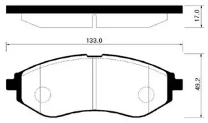 Тормозные колодки HSB для CHEVROLET KALOS 1.2