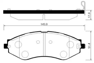 Тормозные колодки HSB для CHEVROLET NUBIRA седан 2.0 D