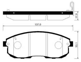 Тормозные колодки HSB для NISSAN JUKE (F15) 1.6 DIG-T 4x4
