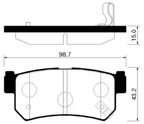 Дисковой тормозной механизм HSB для DAEWOO REXTON (GAB_) 2.9 TD