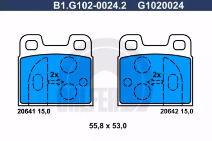 Тормозные колодки GALFER для ALFA ROMEO ALFETTA (116_) 1.8 (116.B2)