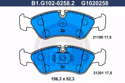 Запчасти для ТО GALFER для CHEVROLET LANOS седан 1.6 16V