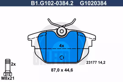 Тормозные колодки GALFER для ALFA ROMEO 146 (930_) 1.7 i.e. 16V (930.B1)