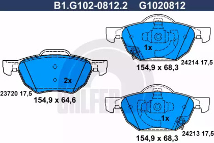 Тормозные колодки GALFER для HONDA ACCORD VII Tourer (CM, CN) 2.4 (CM2)