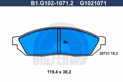 Тормозные колодки GALFER для HONDA CIVIC II Хэтчбек (SS, SL) 1300 L (SS)