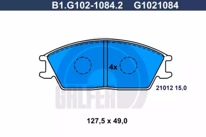 Дисковой тормозной механизм GALFER для HONDA ACCORD II Hatchback (AC, AD) 1.8 EX (AD)