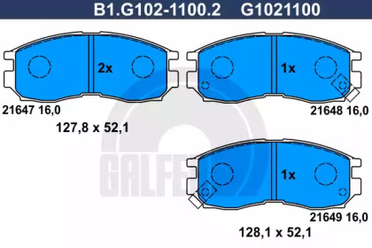 Тормозные колодки GALFER для MITSUBISHI LANCER V (CB_A, CD_A, CE_A) 1.8 16V (CB5A)