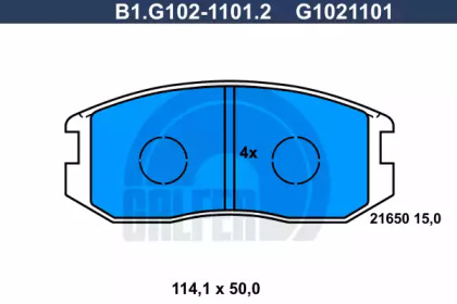 Тормозные колодки GALFER для MITSUBISHI LANCER V (CB_A, CD_A, CE_A) 1.3 (CB1A)
