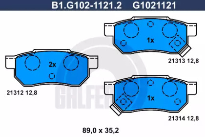 Тормозные колодки GALFER для HONDA PRELUDE III (BA) 2.0 i EX 16V (BA2)
