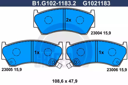 Дисковой тормозной механизм GALFER для NISSAN ALMERA I (N15) 2.0 D