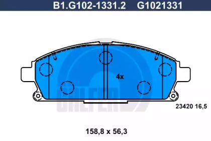 Запчасти для ТО GALFER для NISSAN X-TRAIL (T30) 2.2 dCi 4x4