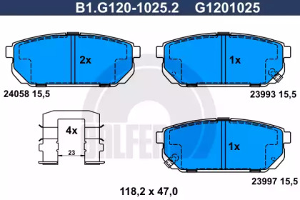 Дополнительные работы GALFER для KIA SORENTO I (JC) 2.5 CRDi