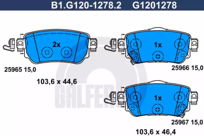 Дисковой тормозной механизм GALFER для NISSAN QASHQAI II (J11, J11_) 1.6 dCi ALL MODE 4x4-i