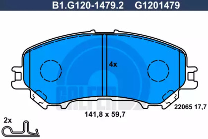 Дисковой тормозной механизм GALFER для NISSAN QASHQAI II (J11, J11_) 1.6 dCi ALL MODE 4x4-i