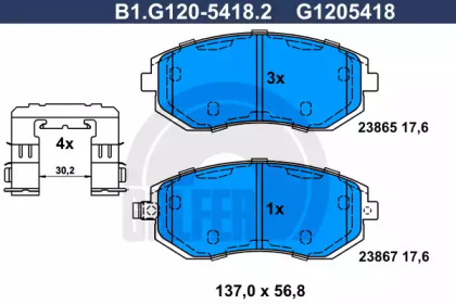 Дополнительные работы GALFER для SUBARU IMPREZA седан (GD) 2.0 i AWD