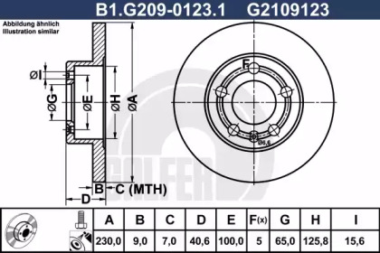 Тормозной диск GALFER для VW POLO (6R, 6C) 1.2 TSI