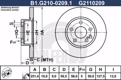 Тормозной диск GALFER для ALFA ROMEO 164 (164_) 3.0 24V (164.K1)