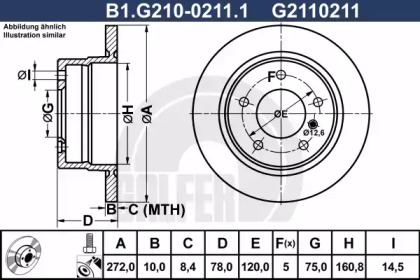 Тормозной диск GALFER для BMW 3 Compact (E36) 318 ti