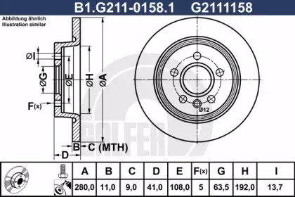 Дисковой тормозной механизм GALFER для FORD FOCUS II Кабриолет 2.0 TDCi