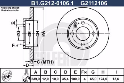 Тормозной диск GALFER для VW GOLF II (19E, 1G1) 1.8 i Cat Syncro
