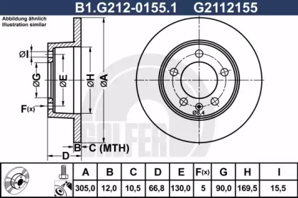 Тормозной диск GALFER для NISSAN INTERSTAR Фургон (X70) dCi 140