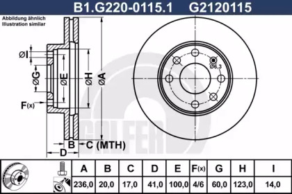 Тормозной диск GALFER для CHEVROLET KALOS 1.2
