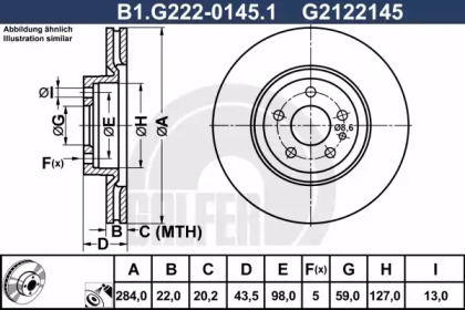 Тормозной диск GALFER для ALFA ROMEO 164 (164_) 3.0 V6 (164.A)
