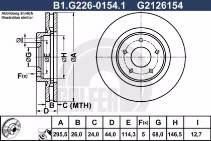 Тормозной диск GALFER для NISSAN QASHQAI II (J11, J11_) 1.5 dCi