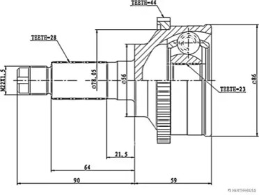 Привод колеса JAKOPARTS для MAZDA 626 IV Hatchback (GE) 2.0 D GLX Comprex