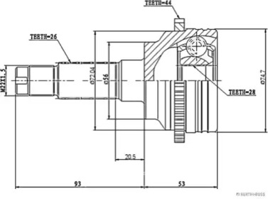 Привод колеса JAKOPARTS для MAZDA 323 S VI (BJ) 1.5 16V