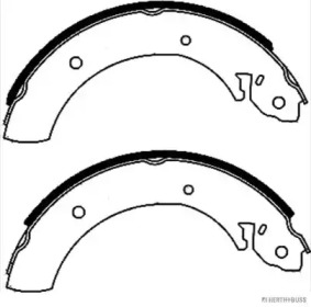 Барабанный тормозной механизм JAKOPARTS для DAEWOO MUSSO (FJ) 2.3